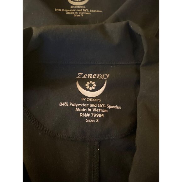 Zenergy by Chico’s 3-Pc Black Activewear Set – Jacket, Pants and Vest Sz L/XL - Picture 5 of 14